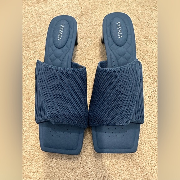 Vivaia Jade Pro Square-Toe Block Heel Sandals Vintage blue 36/5.5-6 - Picture 2 of 4